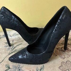 DKNY Textured Black Women's Heels